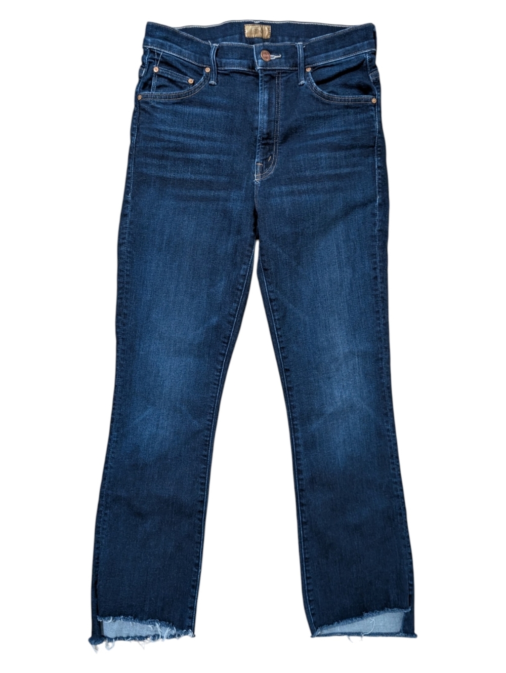 MOTHER The Insider Crop Step Fray Jeans - Off Limits Size 26 - Picture 4 of 10